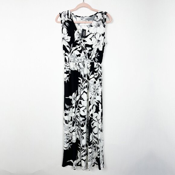 NWT White House Black Market Sleeveless Surplice Maxi Dress Roma Lily #WHBM10 - Picture 2 of 8